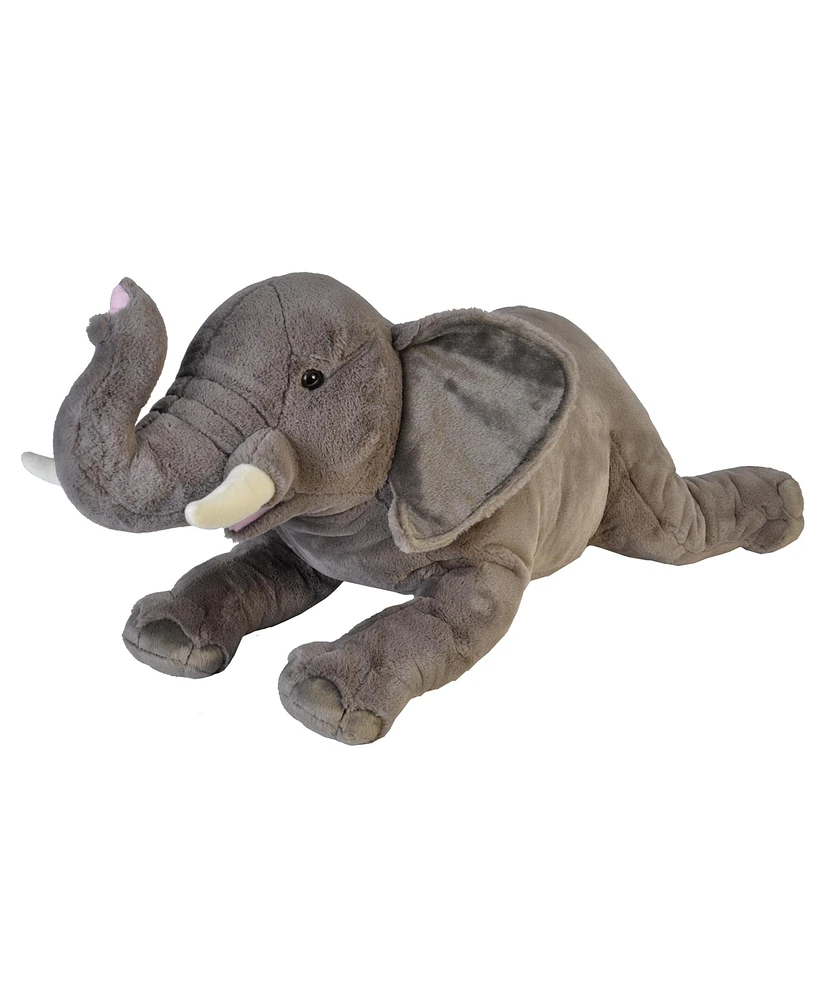 Wild Republic Cuddlekins Jumbo African Elephant Stuffed Animal, 30 Inches