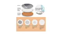 9.5" Slanted Salad Bowls, 26 oz Ceramic White Bowls Dishwasher & Microwave Safe, Set of 2