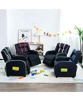 Gouun Kids Recliner Chair with Side Pockets and Footrest