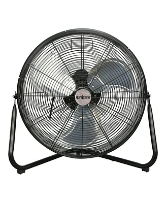 Hurricane Pro Series 20" High Velocity Heavy Duty Metal Orbital Floor Fan, Black