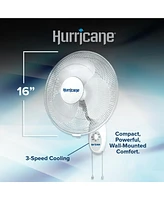 Hurricane Supreme Inch 90 Degree Oscillating 3 Speed Wall Mounted Fan