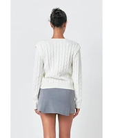 endless rose Women's Cable Knit Sweater