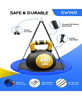 Everyfun 43" Saucer Tree Swing for Kids Adult, Waterproof Flying with Adjustable Hanging Straps, Seats Backyard Outdoor Indoor