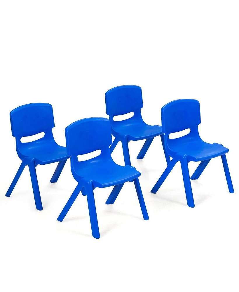 Gouun 4-pack Kids Plastic Stackable Classroom Chairs