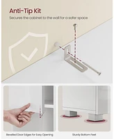 Slickblue Tall Bathroom Cabinet Slim Storage for Space-Saving Organization