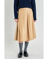 English Factory Women's Pleated Midi Skirt