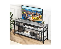 gaomon 58" Tv Stand for Tv up to 65 Inches, Entertainment Center with Open Storage Shelves