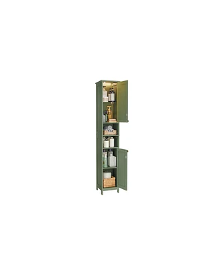 Slickblue Tall Bathroom Cabinet with Lights Stylish and Functional Storage Solution for Modern Bathrooms