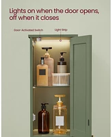 Slickblue Tall Bathroom Cabinet with Lights Stylish and Functional Storage Solution for Modern Bathrooms