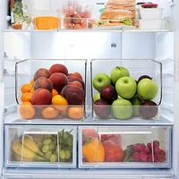 Sorbus Clear Open Storage Bins (4-Pack)
