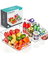 Sorbus 2 Large Clear Organizing Bin on Wheels with Dividers