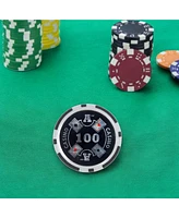 Slickblue Ace Casino Poker Chips (25-Pack) – Clay Composite, $100 Value for High-Stakes Play