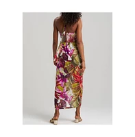 Natori Women's Rainforest Maxi Halter Dress with Brass Ring