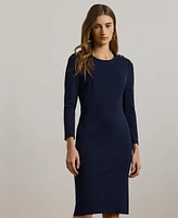 Lauren Ralph Women's Ponte Three-Quarter-Sleeve Dress