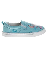 Disney Little and Big Kids Stitch Angel Girls' Slip On Low Top Canvas Sneakers