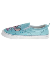 Disney Little and Big Kids Stitch Angel Girls' Slip On Low Top Canvas Sneakers