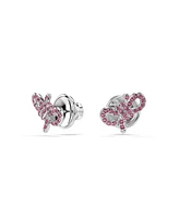 Swarovski Lifelong Bow Rhodium Plated Stud Earrings