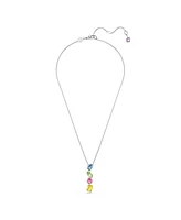 Swarovski Mixed Cuts Rhodium Plated Gema Y Pendant Necklace