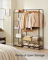 Slickblue Portable Wardrobe Closet – Heavy Duty Garment Rack with Shelves for Clothes Storage and Organization