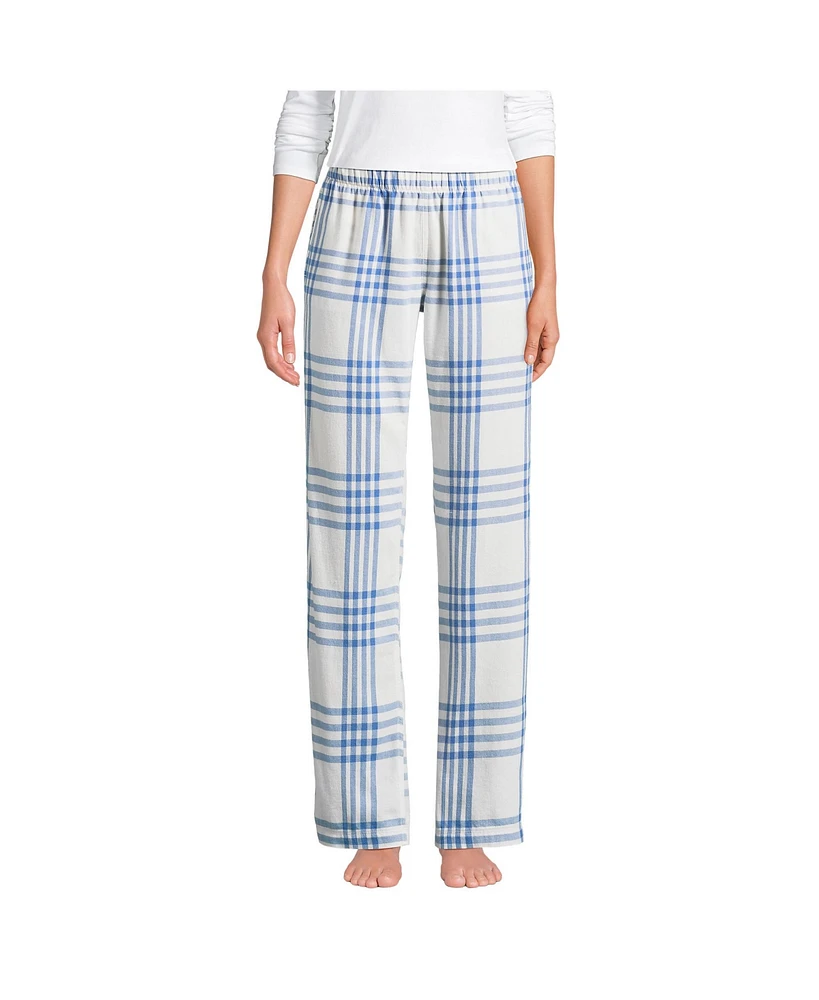 Lands' End Women's Print Flannel Pajama Pants