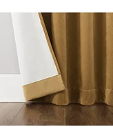 Sun Zero Amherst Velvet Noise Reducing Thermal Extreme 100% Blackout Back Tab Curtain Panel