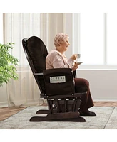 Gymax Baby Nursery Relax Rocker Rocking Chair Glider & Ottoman Set w/ Cushion