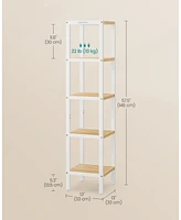 Slickblue 5-Tier Bathroom Shelf and Standing Kitchen Rack for Storage and Organization