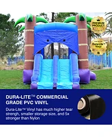 Hero Kiddo HeroKiddo Enchanted Forest Commercial Grade Inflatable Bounce House & Dual Lane Water Slide Combo (No Blower Included)