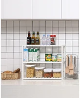 Slickblue 3-Tier Adjustable Rack, Multifunctional Utility Storage Shelf for Bathroom, Kitchen, Living Room