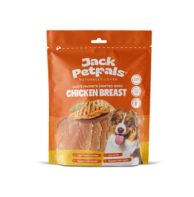 JoJo Modern Pets Jack PetPals Jack s Favorite Crafted Jerky Chicken Breast 12Oz (340.2g) Palatable High Protein Handcrafted Jerky Treats