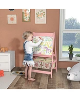 Qaba Art Easel for Kids with Paper Roll