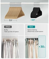 Slickblue 60-Pack Velvet Hangers, Non-Slip Clothes Hangers for Clothing Organization