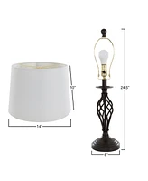 Lavish Home 24.5" Spiral Cage Table Lamp Set