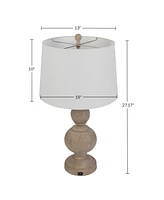 Lavish Home 27.17" Usb Charging Led Table Lamp Set