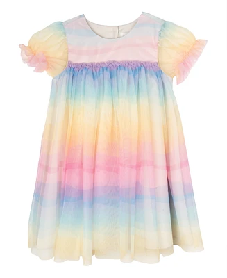 Sparkle & Shine Little Girls Ombre Mesh Dress