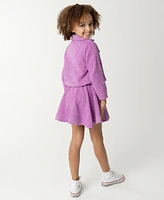 Sparkle & Shine Little Girls Sequin Tweed Skirt Dress with Jacket, 2-Piece Set