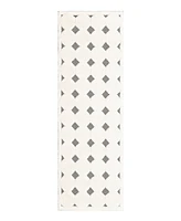 Bayshore Home Textured Tones Diamonds 2'7"x8' Runner Area Rug