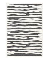 Bayshore Home Textured Tones Lines 6'1"x9' Area Rug