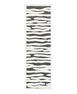 Bayshore Home Textured Tones Lines 2'7"x8' Runner Area Rug