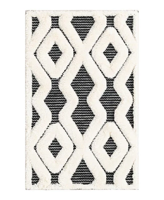 Bayshore Home Textured Tones Trellis 2'x3'1" Area Rug