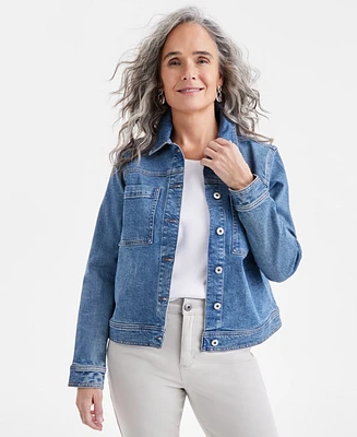 Style & Co Women's Relaxed Denim Jacket, Exclusively at Macy's