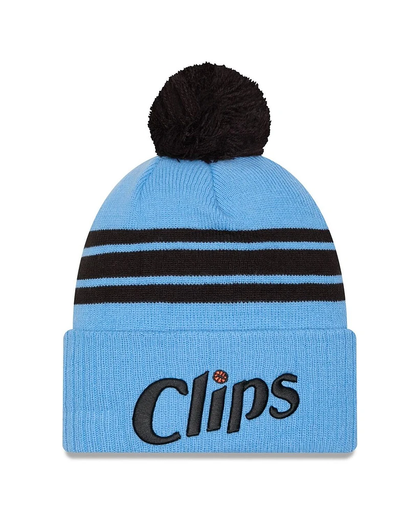 New Era Men's Blue La Clippers 2024/25 City Edition Cuffed Knit Hat with Pom