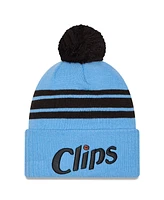 New Era Men's Blue La Clippers 2024/25 City Edition Cuffed Knit Hat with Pom