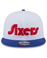 New Era Big Boys and Girls White Philadelphia 76ers 2024/25 City Edition 9FIFTY Snapback Hat