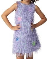 Sparkle & Shine Little Girls Iridescent and Feather Dress