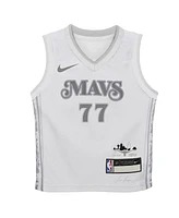 Nike Preschool Luka Doncic White Dallas Mavericks 2024/25 Swingman Player Jersey - City Edition