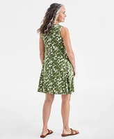 Style & Co Women's Printed Sleeveless Flip-Flop Dress