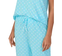 Cuddl Duds Women's 2-Pc. Cropped Short-Sleeve Pajama Set