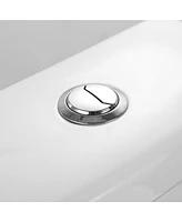 DeerValley Liberty Compact Toilets One-Piece Toilet With High-Efficiency Flush Round Toilet for Space-Saving Floor Mounted (Seat Included