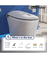 DeerValley Smart Bidet Toilet Quiet-Closed Heated Seat Sensor Auto, Foot Kick & Blackout Flush, Advanced